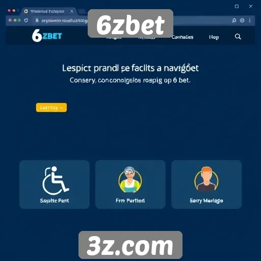 Acessibilidade e navegação no site 6zbet